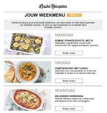 gezond eten en afvallen weekmenu