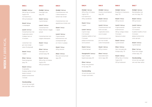 vegetarisch weekmenu afvallen